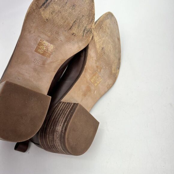 Madewell Brown Leather Pointed Toe Western Style Bonham Chelsea Booties Size 9.5 - Picture 6 of 10